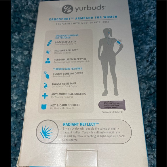NIB yurbuds ERGOSPORT ARMBAND - Picture 2 of 3